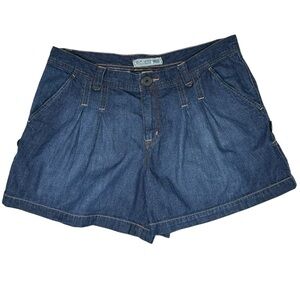 Vintage Polo Ralph Lauren Women's Loose Fit Mom Pleated Front Denim Shorts Sz 12